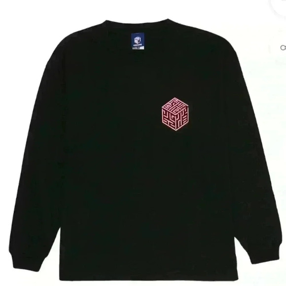 Hikeshi Spirit “Daruma” Long Sleeve Men’s Black Shirt With Neon Graphics XL EUC! - Picture 2 of 10